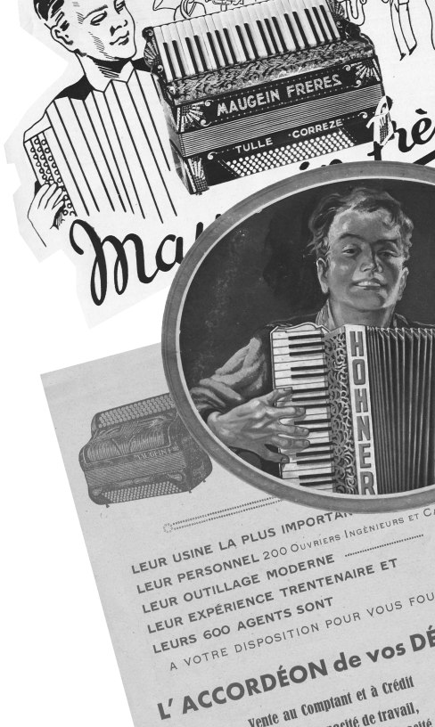 Imprimé rétro accordéons